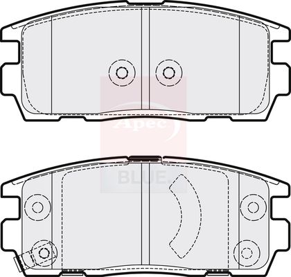 Apec Blue PD3225 Brake Pad Set, disc brake - 2