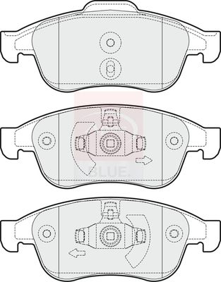 Apec Blue PD3250 Brake Pad Set, disc brake - 1