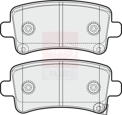 Apec Blue PD3258 Brake Pad Set, disc brake - 1