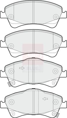 Apec Blue PD3260 Brake Pad Set, disc brake - 1