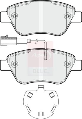 Apec Blue PD3281 Brake Pad Set, disc brake - 1