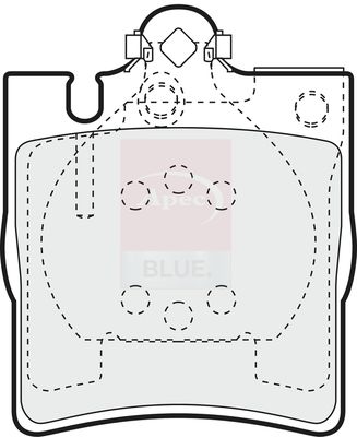 Apec Blue PD3326 Brake Pad Set, disc brake - 1