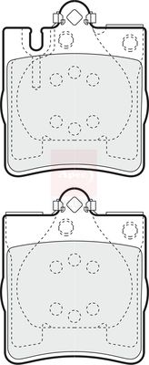 Apec Blue PD3326 Brake Pad Set, disc brake - 2