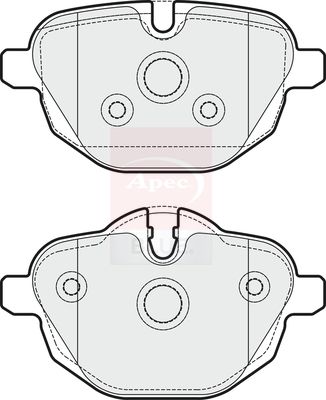 Apec Blue PD3346 Brake Pad Set, disc brake - 2