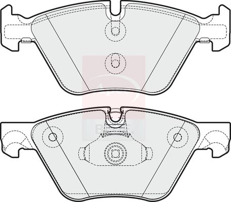 Apec Blue PD3349 Brake Pad Set, disc brake - 1