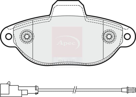 Apec Blue PD3364 Brake Pad Set, disc brake - 1