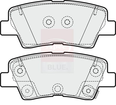 Apec Blue PD3374 Brake Pad Set, disc brake - 2