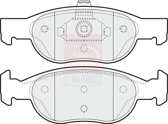 Apec Blue PD3480 Brake Pad Set, disc brake - 1