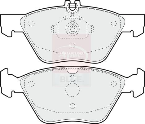 Apec Blue PD3487 Brake Pad Set, disc brake - 1