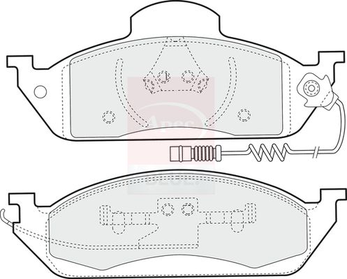 Apec Blue PD3504 Brake Pad Set, disc brake - 1