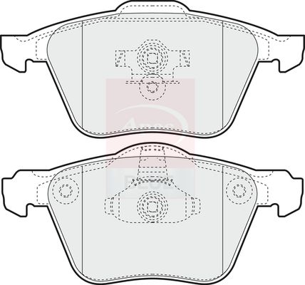 Apec Blue PD3604 Brake Pad Set, disc brake - 1