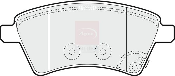 Apec Blue PD3640 Brake Pad Set, disc brake - 1