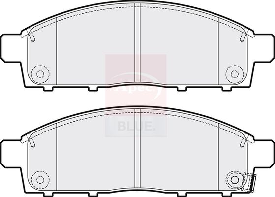 Apec Blue PD3647 Brake Pad Set, disc brake - 1