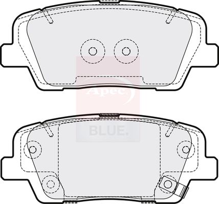 Apec Blue PD3662 Brake Pad Set, disc brake - 1