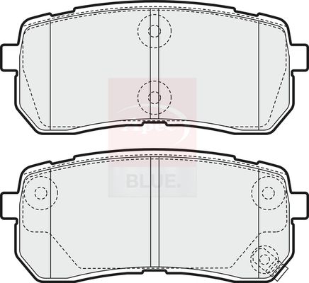 Apec Blue PD3668 Brake Pad Set, disc brake - 1