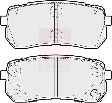 Apec Blue PD3669 Brake Pad Set, disc brake - 1