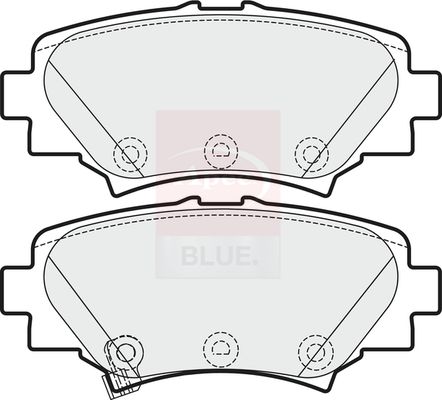 Apec Blue PD3748 Brake Pad Set, disc brake - 1
