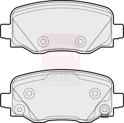 Apec Blue PD3751 Brake Pad Set, disc brake - 2