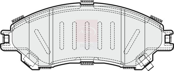 Apec Blue PD3755 Brake Pad Set, disc brake - 1