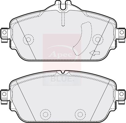 Apec Blue PD3757 Brake Pad Set, disc brake - 1