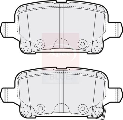 Apec Blue PD3767 Brake Pad Set, disc brake - 1