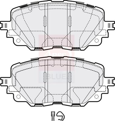 Apec Blue PD3793 Brake Pad Set, disc brake - 1