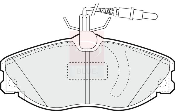 Apec Blue PD3800 Brake Pad Set, disc brake - 1