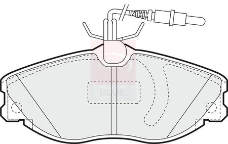 Apec Blue PD3800 Brake Pad Set, disc brake - 1