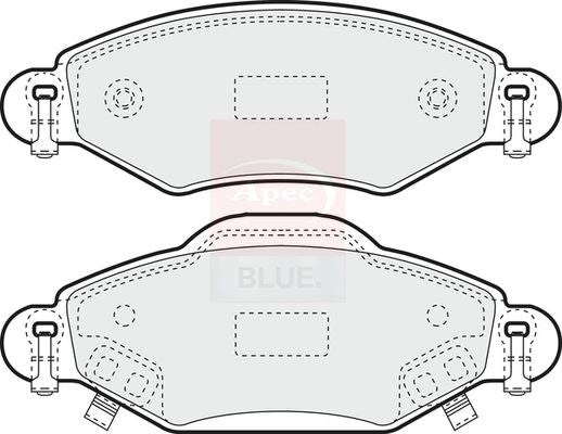 Apec Blue PD3801 Brake Pad Set, disc brake - 1