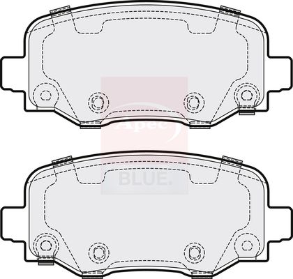 Apec Blue PD3836 Brake Pad Set, disc brake - 1