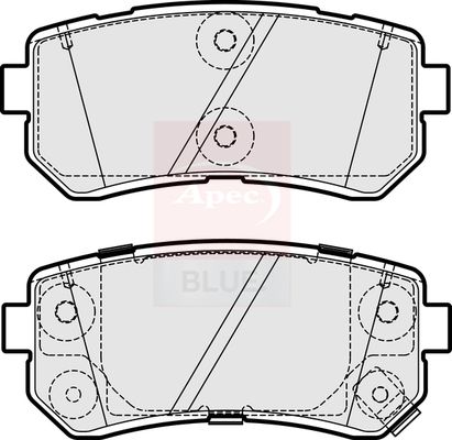 Apec Blue PD3846 Brake Pad Set, disc brake - 2