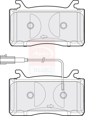 Apec Blue PD3892 Brake Pad Set, disc brake - 1