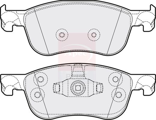 Apec Blue PD3893 Brake Pad Set, disc brake - 1