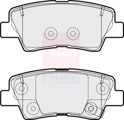 Apec Blue PD3906 Brake Pad Set, disc brake - 1