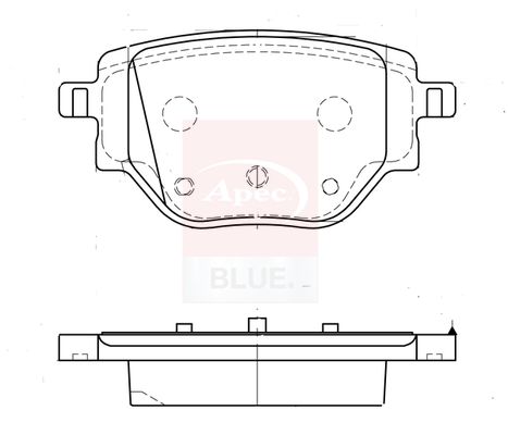 Apec Blue PD3953 Brake Pad Set, disc brake - 1