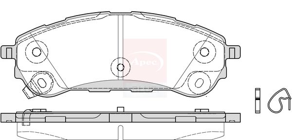 Apec Blue PD3959 Brake Pad Set, disc brake - 1