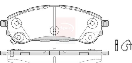 Apec Blue PD3959 Brake Pad Set, disc brake - 1