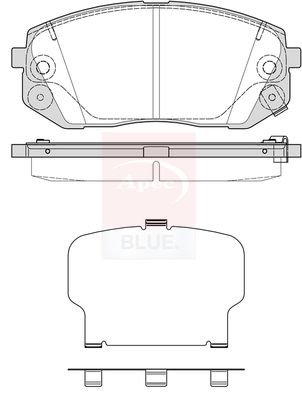 Apec Blue PD3965 Brake Pad Set, disc brake - 1