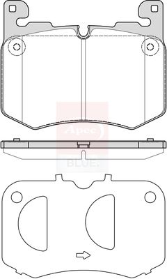 Apec Blue PD3966 Brake Pad Set, disc brake - 1