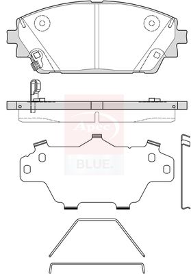 Apec Blue PD3973 Brake Pad Set, disc brake - 1