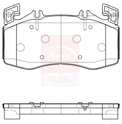 Apec Blue PD3977 Brake Pad Set, disc brake - 1