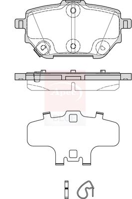 Apec Blue PD4027 Brake Pad Set, disc brake - 1