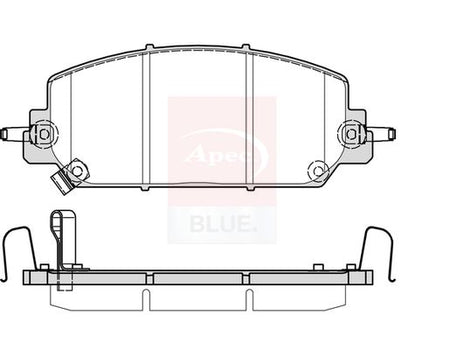 Apec Blue PD4029 Brake Pad Set, disc brake - 1