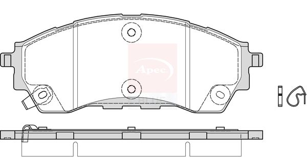 Apec Blue PD4035 Brake Pad Set, disc brake - 1