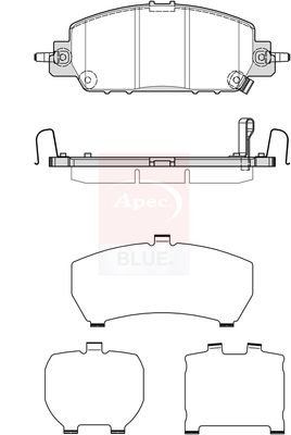 Apec Blue PD4046 Brake Pad Set, disc brake - 1