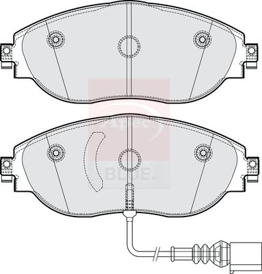 Apec Blue PD4258 Brake Pad Set, disc brake - 1