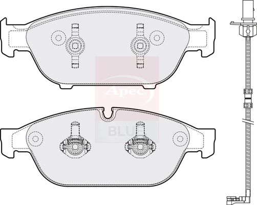 Apec Blue PD4275 Brake Pad Set, disc brake - 1