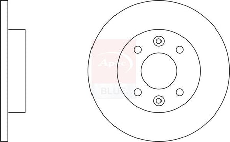 Apec Blue SDK6033 Brake Disc - 1