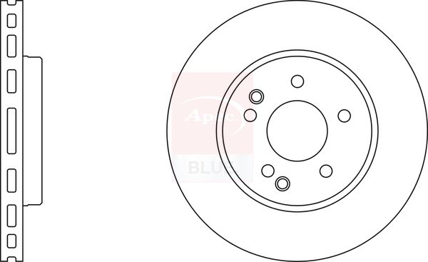 Apec Blue SDK6034 Brake Disc - 1