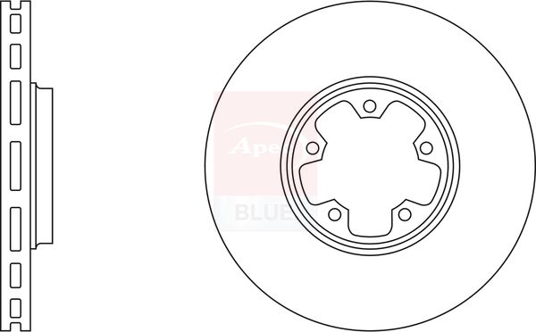 Apec Blue SDK6076 Brake Disc - 1